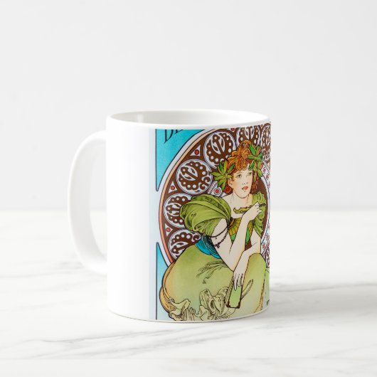 Alphonse Mucha Koffiemok (Voorkant links)