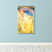 Alphonse Mucha kunstwerk Canvas Afdruk (Insitu (Houten vloer))