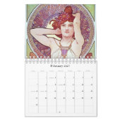 Alphonse Mucha kunstwerkkalender Kalender (Feb 2027)
