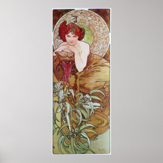 Alphonse Mucha.L 'Emeraude/Emerald, 1900 Poster