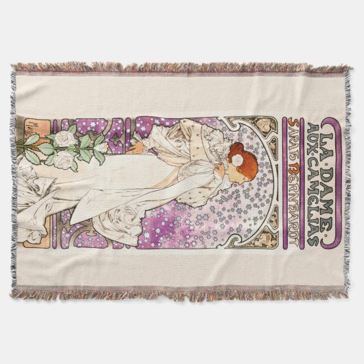 Alphonse Mucha La Dame 1896 Art  Deken (Voorkant)