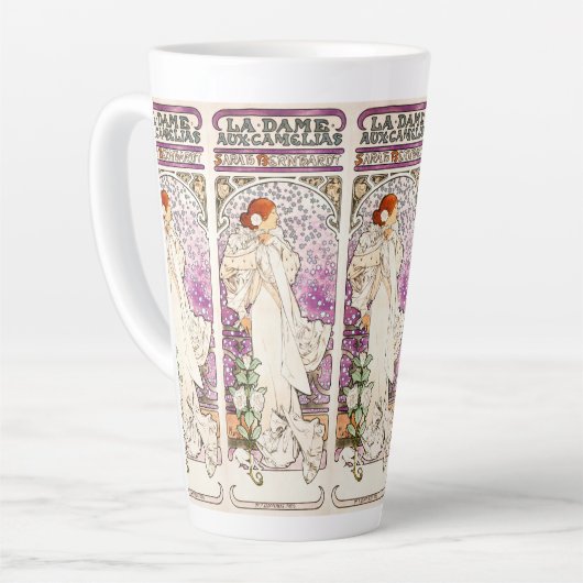 Alphonse Mucha La Dame 1896 Art Latte Mok (Linkerhoek)