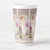 Alphonse Mucha La Dame 1896 Art  Latte Mok (Voorkant)