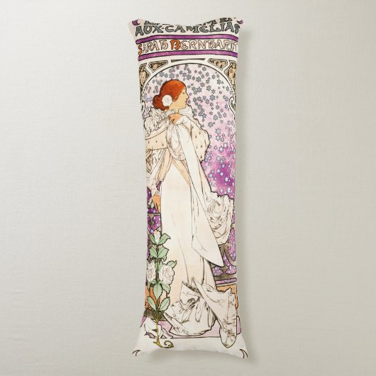Alphonse Mucha La Dame 1896 Art  Lichaamskussen (Voorkant Verticaal)