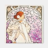 Alphonse Mucha La Dame 1896 Art  Magneet (Voorkant)