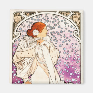 Alphonse Mucha La Dame 1896 Art  Magneet
