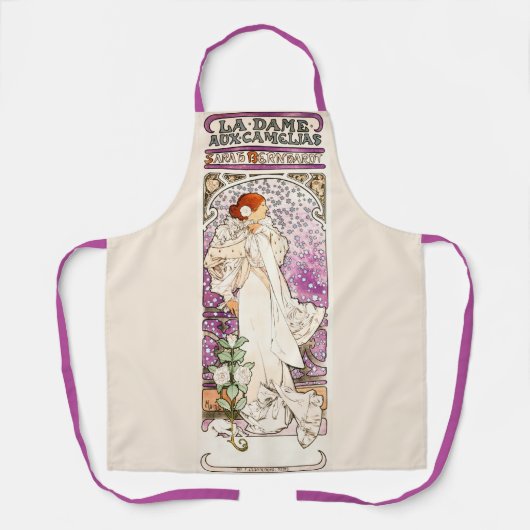 Alphonse Mucha La Dame 1896 Art  Schort (Voorkant)