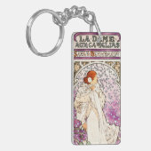 Alphonse Mucha La Dame 1896 Art Sleutelhanger (Voorkant Links)