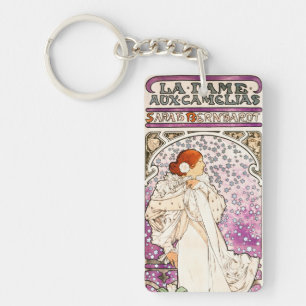Alphonse Mucha La Dame 1896 Art Sleutelhanger