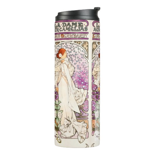 Alphonse Mucha La Dame 1896 Art  Thermosbeker (Gedraaid links)