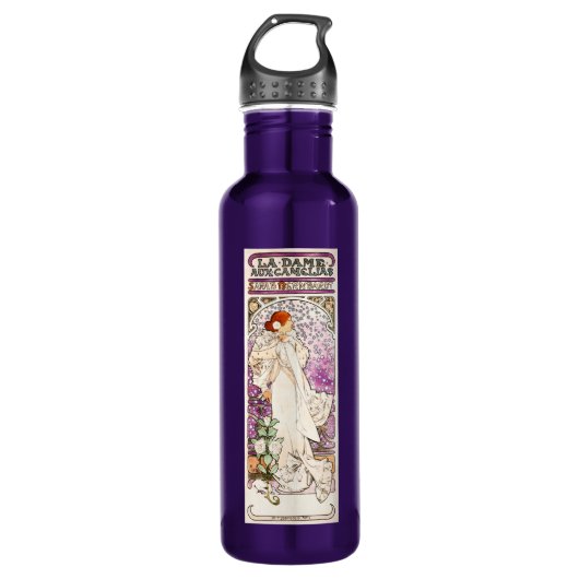 Alphonse Mucha La Dame 1896 Art  Waterfles (Voorkant)