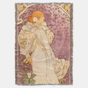 Alphonse Mucha La Dame Aux Camelias: Art Nouveau Deken