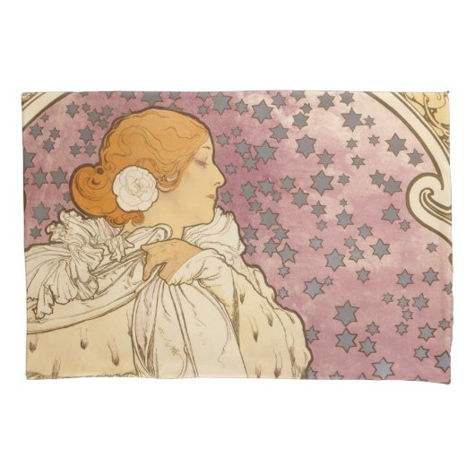 Alphonse Mucha La Dame Aux Camelias: Art Nouveau Kussensloop (Voorkant)