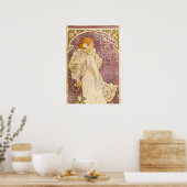 Alphonse Mucha La Dame Aux Camelias: Art Nouveau Poster (Keuken)