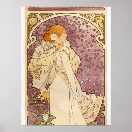 Alphonse Mucha La Dame Aux Camelias: Art Nouveau Poster (Voorkant)