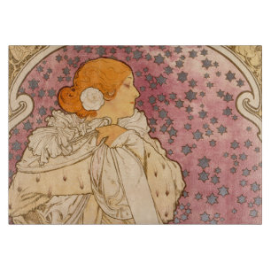 Alphonse Mucha La Dame Aux Camelias: Art Nouveau Snijplank