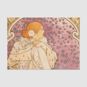 Alphonse Mucha La Dame Aux Camelias: Art Nouveau Tissuepapier