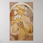 Alphonse Mucha. La Fleur/Flowers, c.1897 Poster (Voorkant)