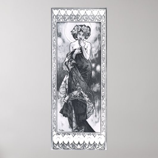Alphonse Mucha. La Lune/Moon 1902 Poster (Voorkant)