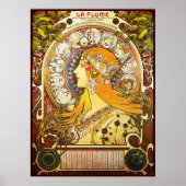 Alphonse Mucha La Plume Poster (Voorkant)