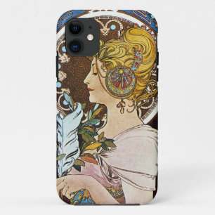 Alphonse Mucha La Plume Quill Pen iPhone 5 Hoesje