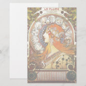 Alphonse Mucha La Plume Zodiac Art  Briefpapier (Voorkant / Achterkant)