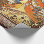 Alphonse Mucha La Plume Zodiac Art  Cadeaupapier (Hoek)