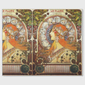 Alphonse Mucha La Plume Zodiac Art  Cadeaupapier (Vlak)