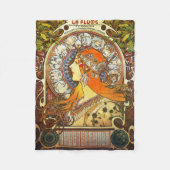 Alphonse Mucha La Plume Zodiac Art  Fleece Deken (Voorkant)