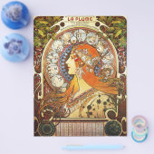 Alphonse Mucha La Plume Zodiac Art Flyer (Enkel)