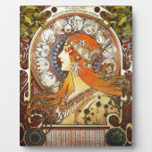Alphonse Mucha La Plume Zodiac Art  Fotoplaat (Voorkant)