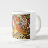 Alphonse Mucha La Plume Zodiac Art Grote Koffiekop (Voorkant rechts)