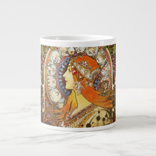 Alphonse Mucha La Plume Zodiac Art  Grote Koffiekop