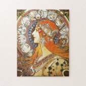 Alphonse Mucha La Plume Zodiac Art  Legpuzzel (Verticaal)