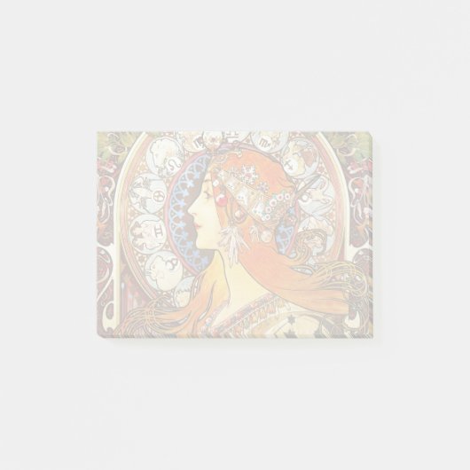 Alphonse Mucha La Plume Zodiac Art  Post-it® Notes (Voorkant)