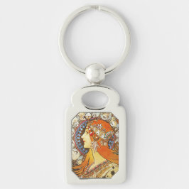 Alphonse Mucha La Plume Zodiac Art  Sleutelhanger