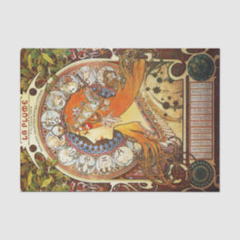 Alphonse Mucha La Plume Zodiac Art  Tissuepapier