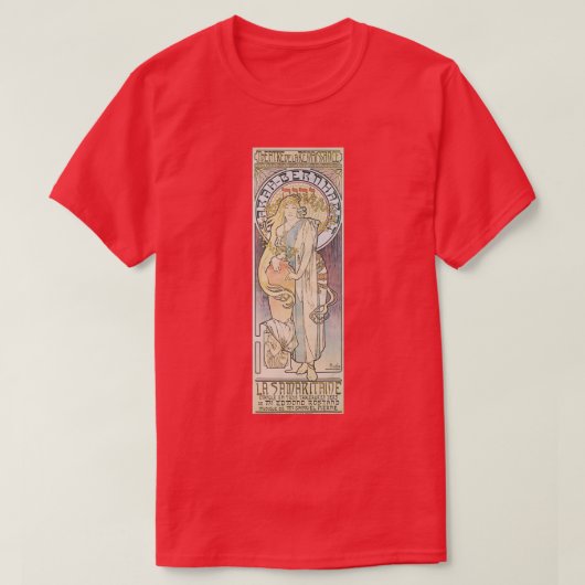 Alphonse Mucha La Samaritaine T-shirt (Design voorkant)