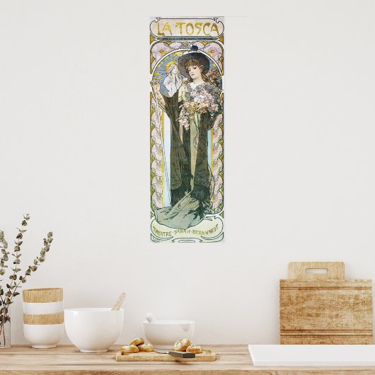 Alphonse Mucha. La Tosca, 1899 Poster (Keuken)