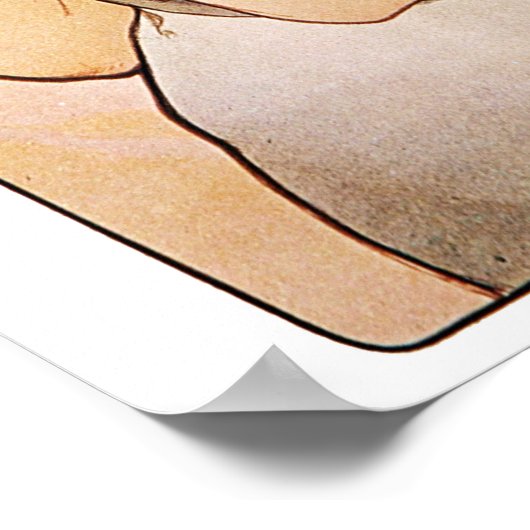 Alphonse Mucha Lady met fruit Poster (Hoek)