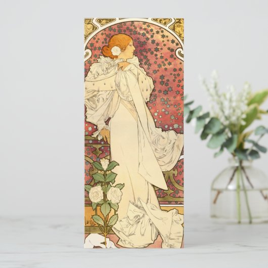 Alphonse Mucha Lady van de Camelias Kaart (Staand voorkant)