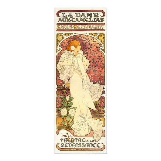 Alphonse Mucha Lady van de Camelias Print Foto Afdruk (Voorkant)