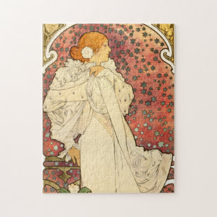 Alphonse Mucha Lady van de Camelias Puzzle Legpuzzel