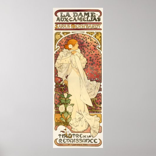 Alphonse Mucha Lady van het Poster van Camelias (Voorkant)