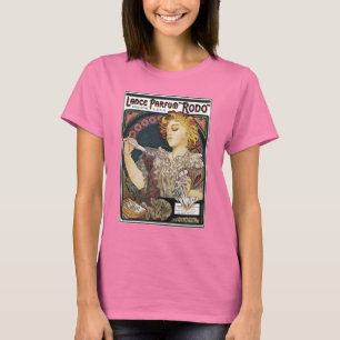 Alphonse Mucha- Lance Parfum "Rodo" - Parfum Ad T-shirt