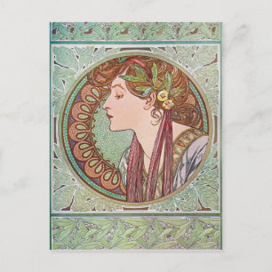 Alphonse Mucha Laurel Art Briefkaarten