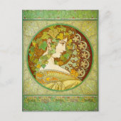 Alphonse Mucha Laurel Briefkaart (Voorkant)