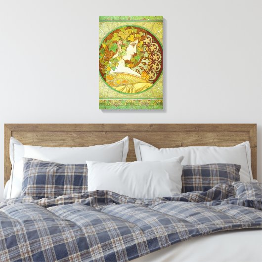 Alphonse Mucha Laurel Canvas Poster Afdruk (Insitu (Slaapkamer))