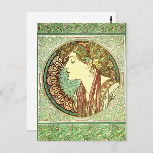  Alphonse Mucha Laurel GalleryHD Briefkaart (Voorkant / Achterkant)