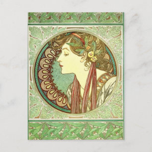  Alphonse Mucha Laurel GalleryHD Briefkaart